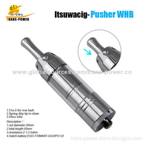 Itsuwa E Cigarette/Ecig Dry Herb Wax Atomizer, Spring Drip Tip, Glass Pyrex Tube, 93*20mm Size